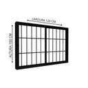 Ver imagem 2 de Janela de Alumínio de Correr Lateral 2 Folhas Móveis com Grade 100x120cm Lucasa Ideale Preto