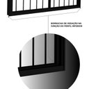 Ver imagem 4 de Janela de Alumínio de Correr Lateral 2 Folhas Móveis com Grade 100x120cm Lucasa Ideale Preto