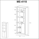 Ver imagem 5 de Kit para Escritório Tecno Mobili 1 Mesa 2 Estantes e Balcão 3 Gavetas 2 Portas Branco