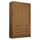 Ver imagem 2 de Guarda-Roupa 02 Portas de Correr 06 Gavetas Sevilha Marrom/Cinamomo