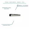Tubo inox redondo 38,10mm 1.1/2 (tam:50cm) 304 excelente qualidade TUBO 1.1/2 POLEGADA TUBO INOX 1.1 - 2