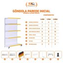 Ver imagem 6 de Gôndola Prateleira Supermercado 6 Níveis 40x30 New Plus 2,00m Parede Inicial Vermelho Sa Gôndolas