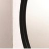 Espelho Redondo 80cm fundo MDF borda 6mm MDF cor Preta - 3
