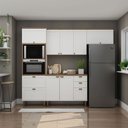 Ver imagem 2 de Cozinha Modulada Cristal 269,7cm Conjunto Provençal Completo Cor:branco com Ébano