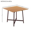 Ver mais imagens de Conjunto Sala de Jantar 90x90 Ilhabela 4 Cad Marrom C- Preto