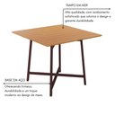 Ver imagem 7 de Conjunto Sala de Jantar 90x90 Ilhabela 4 Cad Marrom C- Preto
