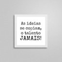 Ver imagem 2 de Quadro Quadrado Frase Talento 20x20cm:Madeira branca