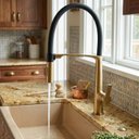 Ver imagem 1 de Torneira Monocomando Gourmet Flex Pro Casavilla Preto/Dourado