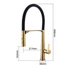Ver imagem 3 de Torneira Monocomando Gourmet Flex Pro Casavilla Preto/Dourado