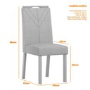 Ver imagem 6 de Conjunto Sala de Jantar Mesa Anitta 120x80 4 Cadeiras Anitta Ype/off/linho Areia