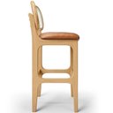 Ver imagem 2 de Kit 06 Banquetas Altas para Cozinha Bancada Sala Tela Betta Fixa L02 Couríssimo Whisky - Lyam