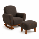 Ver imagem 5 de Poltrona Amamentação Nuvem Base Balanço com Puff Suede:Suede Marrom