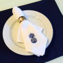 Ver imagem 4 de Kit com 4 Peças Jogo Americano Vivain Semi Impermeável Dupla Face Abacaxi