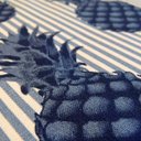 Ver imagem 2 de Kit com 4 Peças Jogo Americano Vivain Semi Impermeável Dupla Face Abacaxi