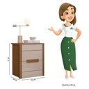 Ver imagem 5 de Kit 2 Mesas de Cabeceira Dhara 2 Gavetas Carvalho/fendi - Moval