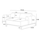 Ver imagem 5 de Sofá 5 Lugares com Chaise Direito Sala Estar Molino 300cm D02 Linho Verde Musgo C-117 - Lyam Decor