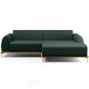 Ver imagem 3 de Sofá 5 Lugares com Chaise Direito Sala Estar Molino 300cm D02 Linho Verde Musgo C-117 - Lyam Decor