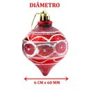 Ver imagem 2 de Kit 18 Bolas Pião Enfeite Árvore Natal Pendente Glitter 60mm