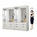 Ver imagem 3 de Closet Casal Duplo Sevilha 4 Portas Premium 12 Gavetas Carioca Móveis