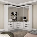 Ver imagem 1 de Closet Casal Duplo Sevilha 4 Portas Premium 12 Gavetas Carioca Móveis