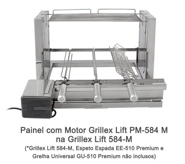 PAINEL COM MOTOR GRILLEX LIFT PM-584 M - GIRAGRILL - 2