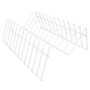Ver mais imagens de 3 Organizadores de Armário Suporte Prato Vertical Branco Arm