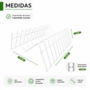 Ver imagem 4 de 3 Organizadores de Armário Suporte Prato Vertical Branco Arm