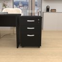 Ver imagem 3 de Gaveteiro Volante Escritório 2 Gavetas + Gaveta para Pasta Netmobil - Preto