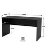 Mesa de Escritório 1.40x60 Tampo 30mm Netmobil - Preto - 5
