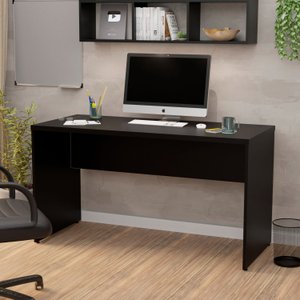 Mesa de Escritório 1.40x60 Tampo 30mm Netmobil - Preto