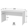 Mesa de Escritório 1.40x60 Tampo 30mm Netmobil - Branco - 5