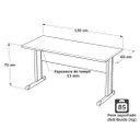 Ver imagem 4 de Mesa de Escritório Escrivaninha 1.20x60 com Pé Metal Netmobil - Preto