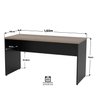 Mesa de Escritório 1.60x60 Tampo 30mm Netmobil - Nogal - 5