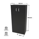 Ver imagem 6 de Armário Alto Fechado 1.60x80x42 F.15mm Netmobil - Preto