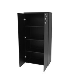 Armário Alto Fechado 1.60x80x42 F.15mm Netmobil - Preto - 4