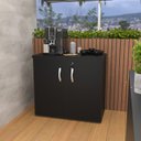 Ver imagem 3 de Armário para Escritório Baixo Fechado 800x740x420 F.15mm Netmobil - Preto