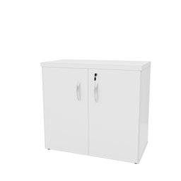 Armário para Escritório Baixo Fechado 800x740x420 F.15mm Netmobil - Branco - 6