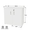 Armário para Escritório Baixo Fechado 800x740x420 F.15mm Netmobil - Branco - 7