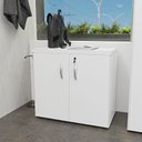 Ver imagem 1 de Armário para Escritório Baixo Fechado 800x740x420 F.15mm Netmobil - Branco
