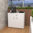 Ver imagem 3 de Armário para Escritório Baixo Fechado 800x740x420 F.15mm Netmobil - Branco