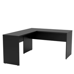 Mesa de Canto em L para Escritório 1.40x1.50 Tampo 30mm - Preto - 4