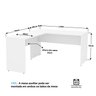 Mesa de Canto em L para Escritório 1.40x1.50 Tampo 30mm - Branco - 4