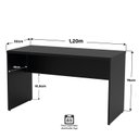 Ver imagem 5 de Mesa de Escritório 1.20x60 Tampo 30mm Netmobil - Preto