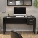 Ver imagem 3 de Mesa de Escritório 1.40x60 com Gaveteiro Tampo 30mm - Preto