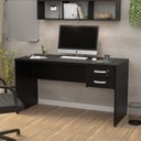 Ver imagem 1 de Mesa de Escritório 1.40x60 com Gaveteiro Tampo 30mm - Preto