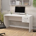 Ver imagem 2 de Mesa de Escritório 1.40x60 com Gaveteiro Tampo 30mm - Branco