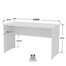 Mesa de Escritório 1.20x60 Tampo 30mm Netmobil - Branco - 5