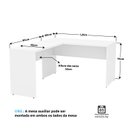 Ver imagem 4 de Mesa de Canto em L para Escritório 1.20x1.50 Tampo 30mm - Branco