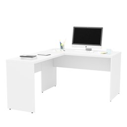 Mesa de Canto em L para Escritório 1.20x1.50 Tampo 30mm - Branco - 3