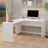 Mesa de Canto em L para Escritório 1.20x1.50 Tampo 30mm - Branco - 2